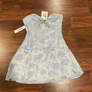 NWT Orsola Strapless mini dress blue.